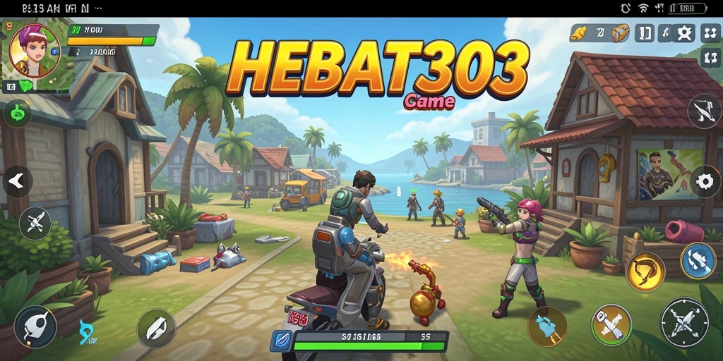 Tampilan gameplay yang ceria dan menghibur di HEBAT303.