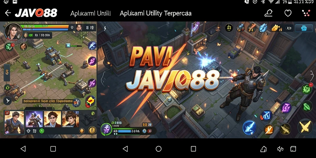 Tampilan antarmuka aplikasi JAVO88 yang sederhana dan fungsional.