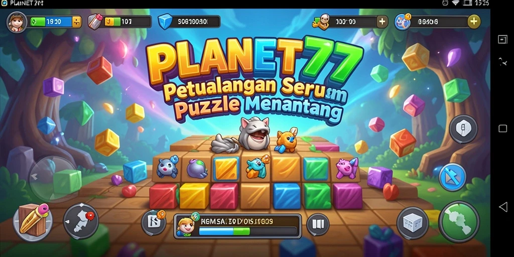 Tampilan gameplay menantang di PLANET77 dengan puzzle yang menarik.