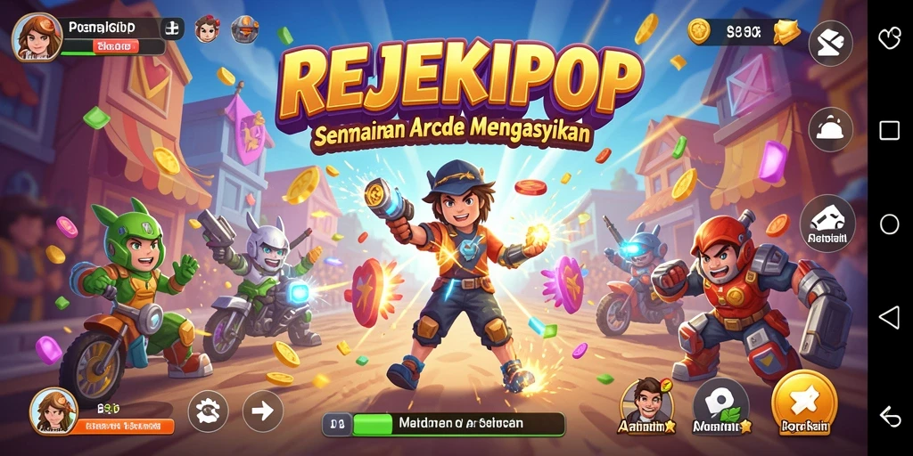 Tampilan gameplay seru di REJEKIPOP dengan grafis menawan.