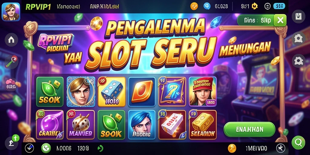 Screenshot RPVIP1 menampilkan gameplay slot yang mendebarkan.