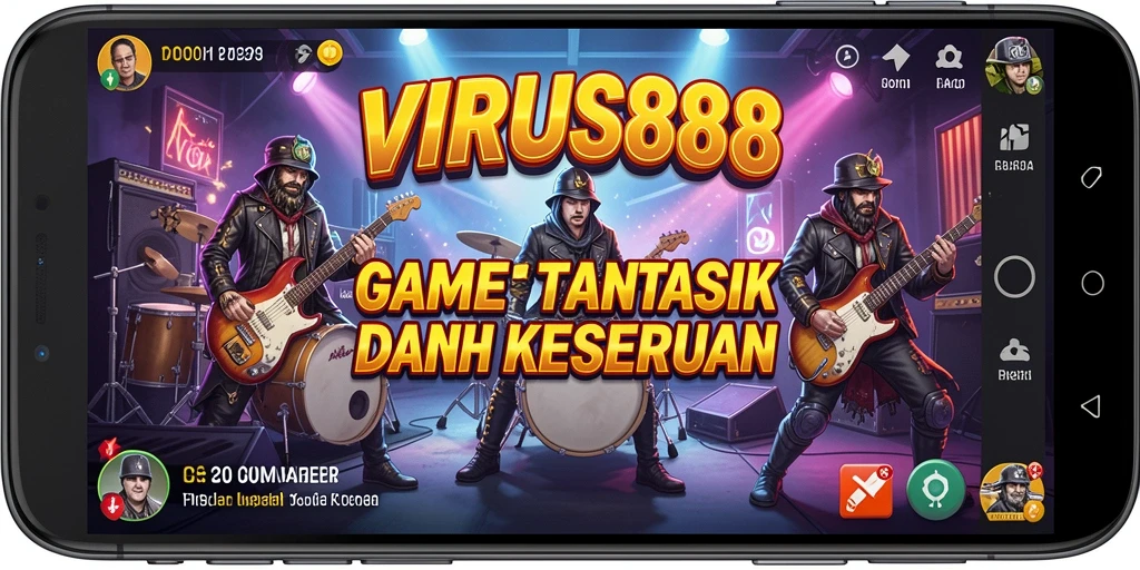 Tampilan gameplay VIRUS88 yang menarik dan penuh warna.